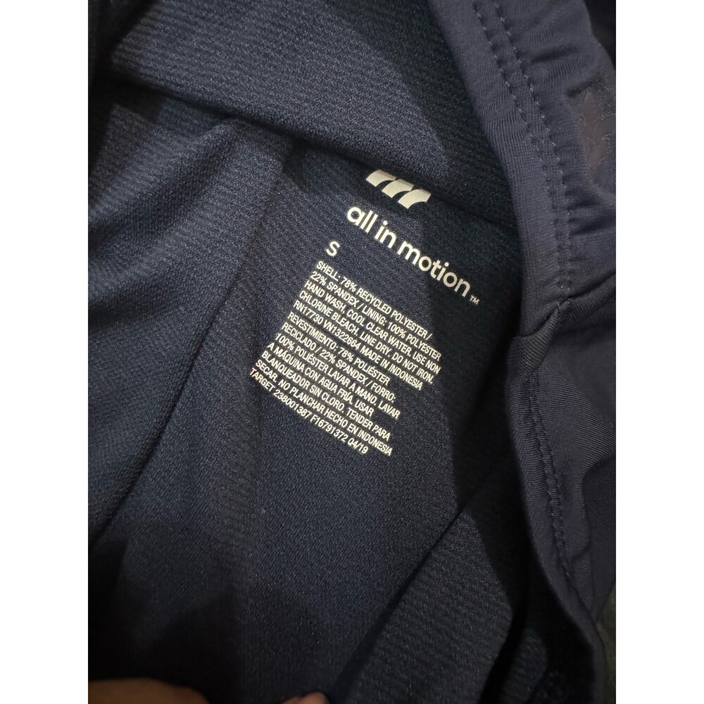 All in motion size small Navy blue orange / coral blue swimsuit one piece swim - Picture 4 of 9